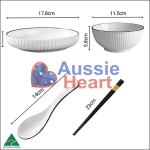 Ceramic Dinner Set White 8 Pieces Set 2