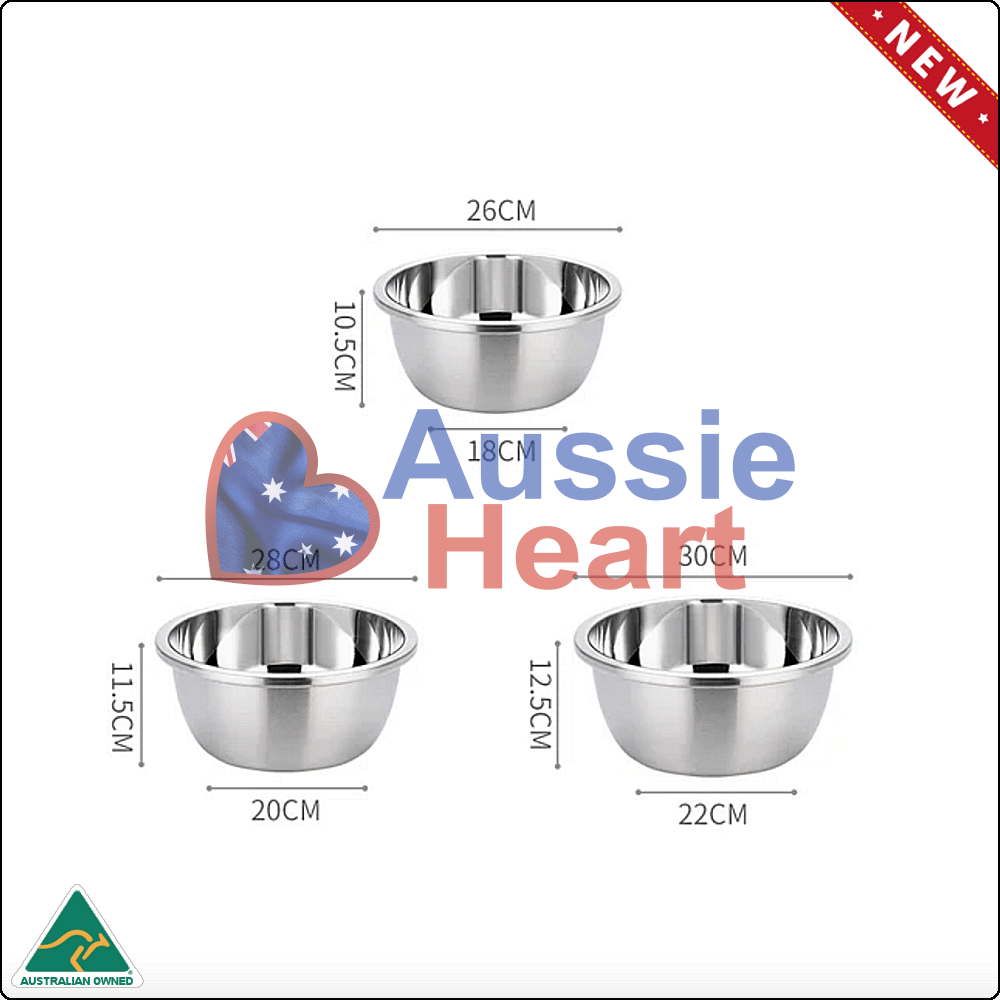 Stainless Steel Mixing Bowls 2 New