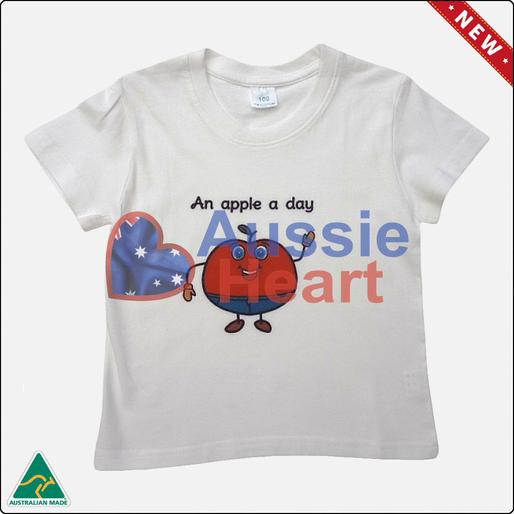 unisex_kids_t_shirts_apple_1_new Australian Made Unisex Kids T-Shirts Apple 1 New